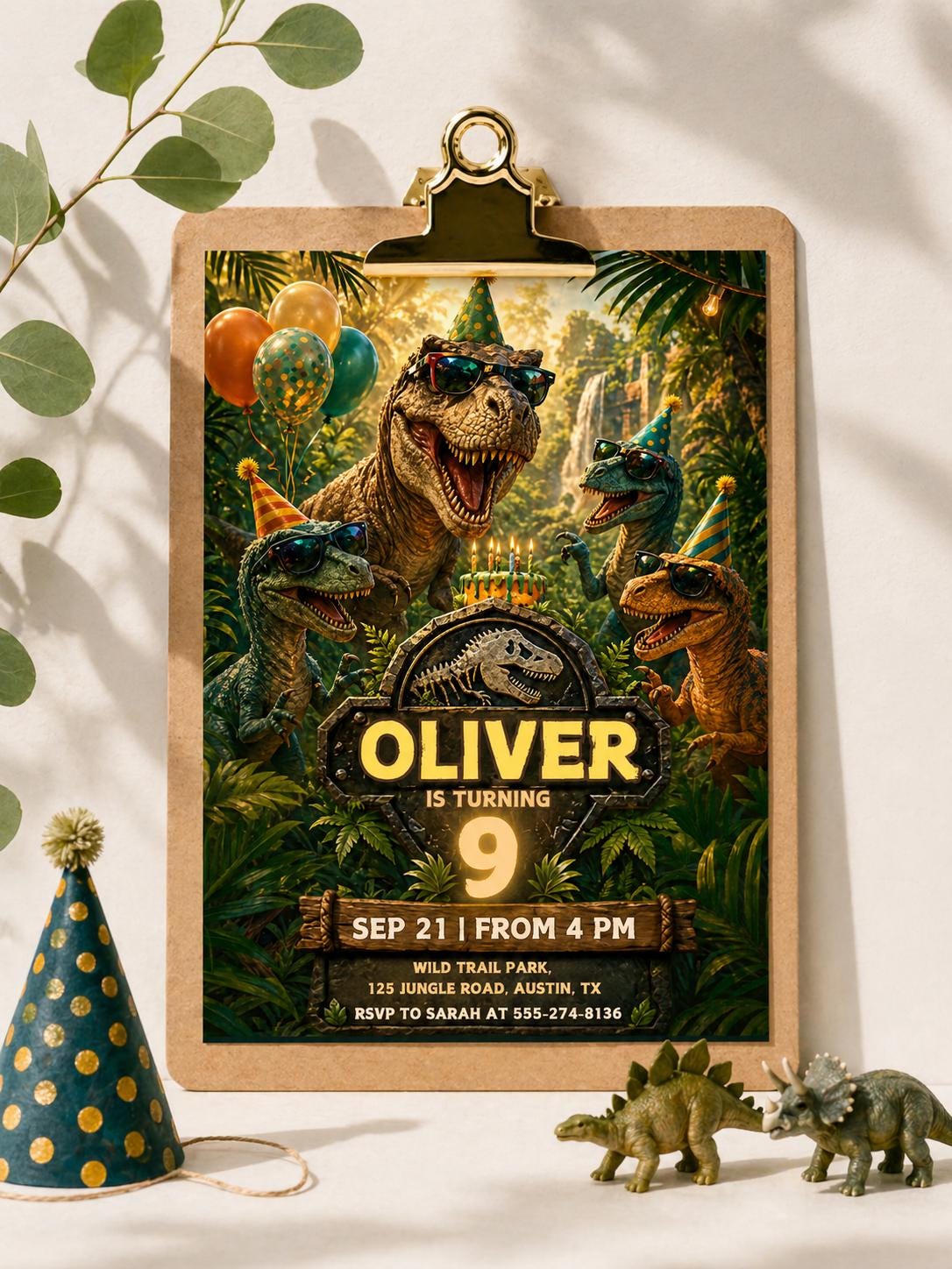 Editable Dinosaur Invitation, DInosaur Birthday Party Invitation, Dinosaur World Invite, T-Rex Party Invite, Dinosaur 1st 3rd 5th Birthday - Image 5