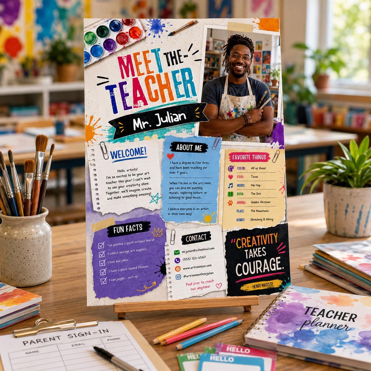 Meet the Teacher Template, Open House Templates, Back to School Night editable l Kindergarten Meet The Teacher Flyer Letter Bulletin - Image 4