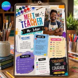 Meet the Teacher Template, Open House Templates, Back to School Night editable l Kindergarten Meet The Teacher Flyer Letter Bulletin