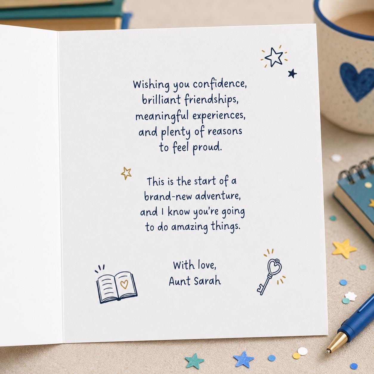College Leaving Greeting Card, Off to University Good Luck Printable, Editable Graduation Card Canva Template - Image 4